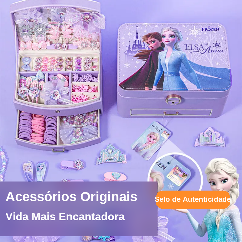 Porta-Joias Infantil Disney Elsa Princess Para Meninas - imagem 2